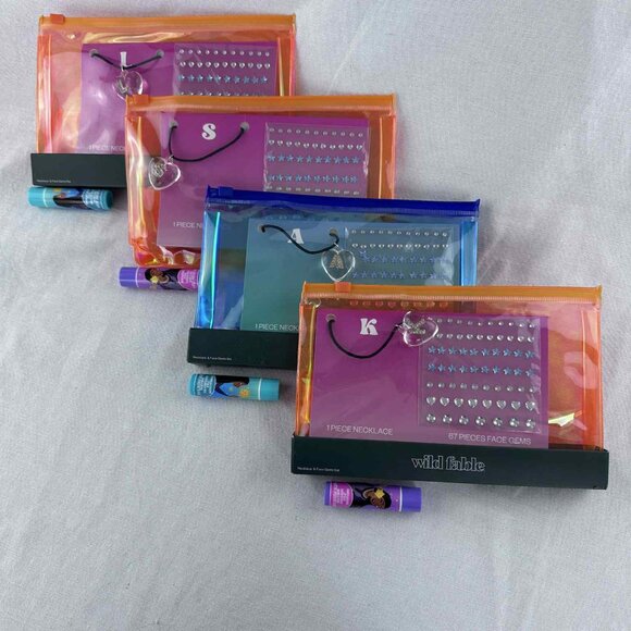 Wild Fable Necklace + Face Gems + Disney Lip Balm Gift Set – Choose A, K, L or S - Picture 1 of 8